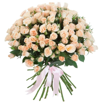 Нежный букет из персиковых кустовых роз – воплощение изысканности Барыш Ульяновская область Нежный букет из персиковых кустовых роз – воплощение изысканности Барыш Ульяновская область