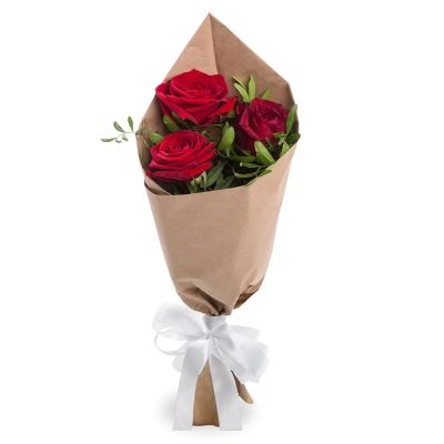 Букет из 3 красных роз – символ любви и нежности Барыш Ульяновская область Букет из 3 красных роз – символ любви и нежности Барыш Ульяновская область