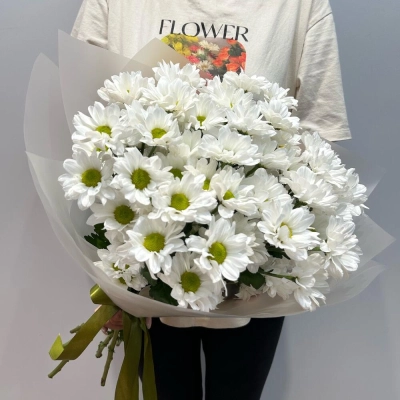 Букет «Летнее настроение» – свежесть белых хризантем Барыш Ульяновская область Букет «Летнее настроение» – свежесть белых хризантем Барыш Ульяновская область