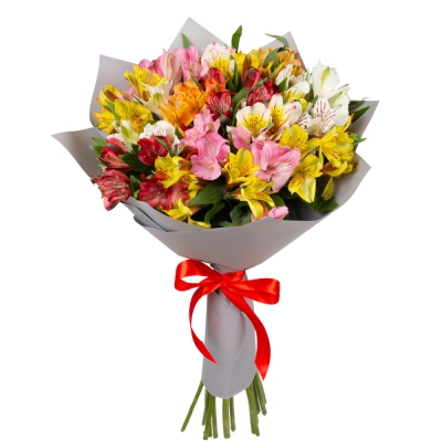 Букет «Рассвет» из разноцветных альстромерий Барыш Ульяновская область Букет «Рассвет» из разноцветных альстромерий Барыш Ульяновская область