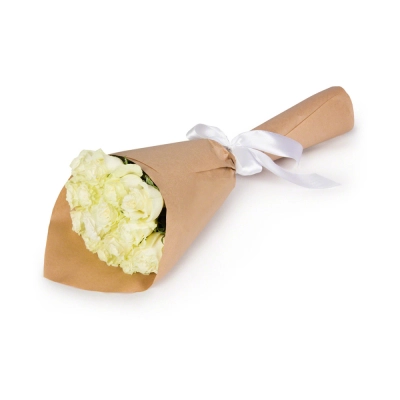 Букет из белых роз в крафте Барыш Ульяновская область Букет из белых роз в крафте Барыш Ульяновская область